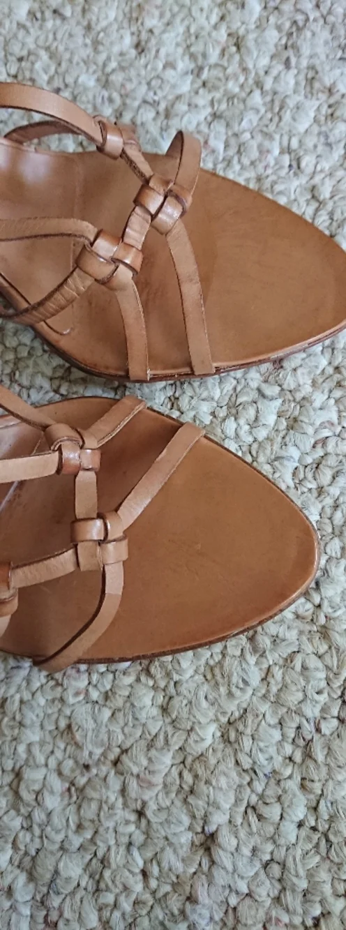 Sigerson Morrison Strappy Brown Leather Sandals Made in Italy size 6